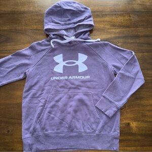 Under Armour Sweatshirt Women's XS Favorite Hoodie V-Neck Loose Speckled Purple